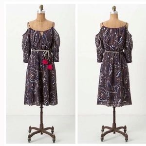 Anthropologie Vanessa Virginia Convivial Paisley Pom Pom Dress - Size 2